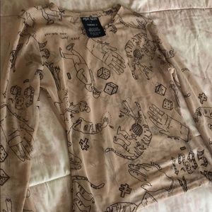 Faux Thug false tattoo sheer top limited edition